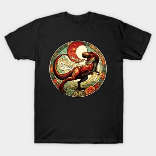 T-Rex Dinosaur Art Nouveau Tyrannosaurus Rex T-Shirt